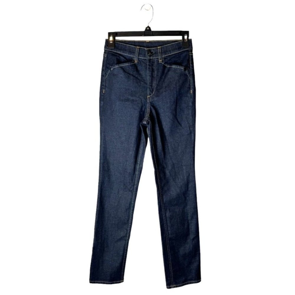 Rag & Bone Indigo Dark Wash Snap Pocket High Rise Straight Leg Ellie Jeans 6